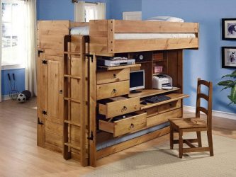 Кровать-чердак с Рабочей зоной (165+ Фото): Оригинальные идеи для небольших помещений