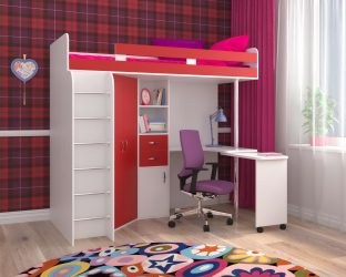 Кровать-чердак с Рабочей зоной (165+ Фото): Оригинальные идеи для небольших помещений