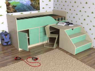 Кровать-чердак с Рабочей зоной (165+ Фото): Оригинальные идеи для небольших помещений