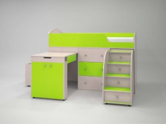 Кровать-чердак с Рабочей зоной (165+ Фото): Оригинальные идеи для небольших помещений