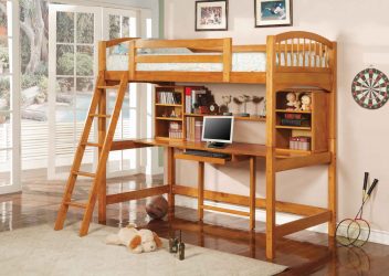 Кровать-чердак с Рабочей зоной (165+ Фото): Оригинальные идеи для небольших помещений