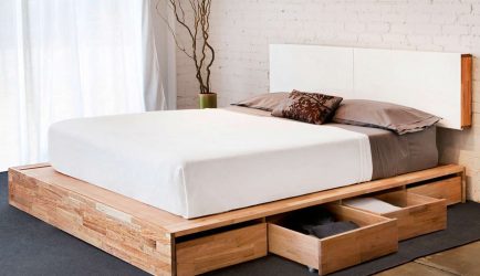 Кровать подиум в квартире: 205+ (Фото) Идей и рекомендаций для интерьера (с ящиками, с выдвижной кроватью, в нише)