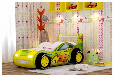 Кровать в виде машины для мальчиков и девочек: Как добавить изюминки в детскую комнату. (85+Фото). Особенности использования в интерьере