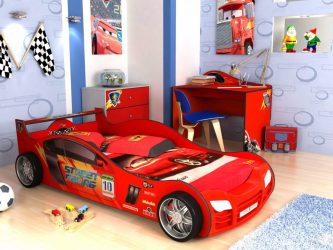 Кровать в виде машины для мальчиков и девочек: Как добавить изюминки в детскую комнату. (85+Фото). Особенности использования в интерьере