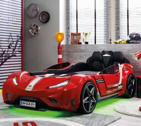 Кровать в виде машины для мальчиков и девочек: Как добавить изюминки в детскую комнату. (85+Фото). Особенности использования в интерьере