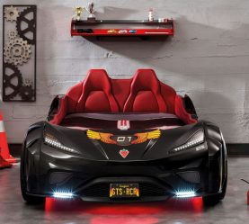 Кровать в виде машины для мальчиков и девочек: Как добавить изюминки в детскую комнату. (85+Фото). Особенности использования в интерьере