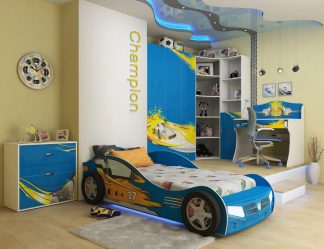 Кровать в виде машины для мальчиков и девочек: Как добавить изюминки в детскую комнату. (85+Фото). Особенности использования в интерьере
