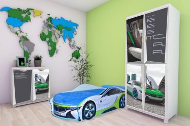 Кровать в виде машины для мальчиков и девочек: Как добавить изюминки в детскую комнату. (85+Фото). Особенности использования в интерьере