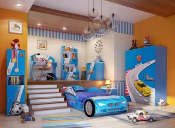 Кровать в виде машины для мальчиков и девочек: Как добавить изюминки в детскую комнату. (85+Фото). Особенности использования в интерьере