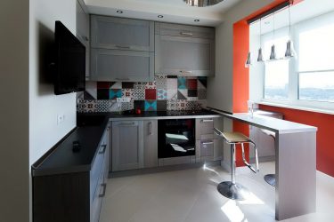 Дизайн кухни 8-12 кв.м. в квартире с балконом. ТОП-5 советов для объединение пространства + 100 ФОТО