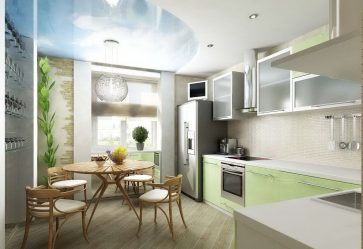 Дизайн кухни 8-12 кв.м. в квартире с балконом. ТОП-5 советов для объединение пространства + 100 ФОТО