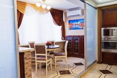 Дизайн кухни 8-12 кв.м. в квартире с балконом. ТОП-5 советов для объединение пространства + 100 ФОТО