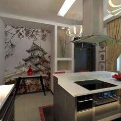 Дизайн квартиры в японском стиле: Спокойствие вашего дома. 220+ (Фото) Интерьера в разных комнатах (кухня, гостиная, ванная)