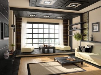 Дизайн квартиры в японском стиле: Спокойствие вашего дома. 220+ (Фото) Интерьера в разных комнатах (кухня, гостиная, ванная)