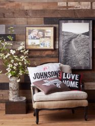 Ламинат в интерьере на стене спальни, гостиной, прихожей и балкона + 100 ФОТО. Делаем модный акцент в интерьере!