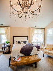 Люстры в интерьере спальни (190+ Фото) – Как выбрать яркий современный элемент дизайна для спокойной обстановки?
