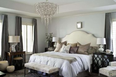 Люстры в интерьере спальни (190+ Фото) – Как выбрать яркий современный элемент дизайна для спокойной обстановки?