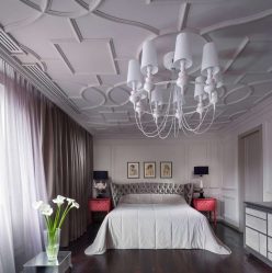 Люстры в интерьере спальни (190+ Фото) – Как выбрать яркий современный элемент дизайна для спокойной обстановки?