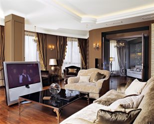 Неоклассика в интерьере: Царственная обстановка в обрамлении новейшей техники (340+Фото)