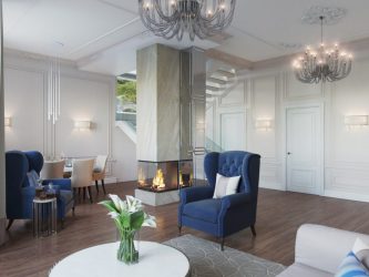 Неоклассика в интерьере: Царственная обстановка в обрамлении новейшей техники (340+Фото)