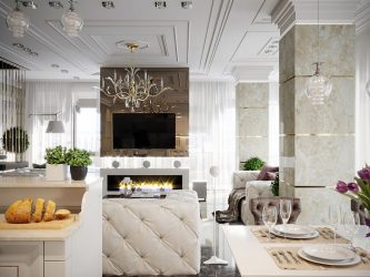 Неоклассика в интерьере: Царственная обстановка в обрамлении новейшей техники (340+Фото)