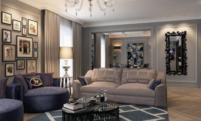 Неоклассика в интерьере: Царственная обстановка в обрамлении новейшей техники (340+Фото)