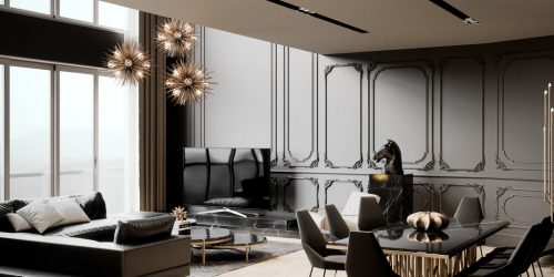 Неоклассика в интерьере: Царственная обстановка в обрамлении новейшей техники (340+Фото)