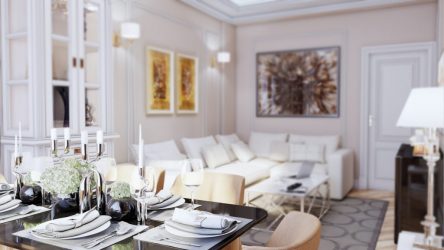 Неоклассика в интерьере: Царственная обстановка в обрамлении новейшей техники (340+Фото)