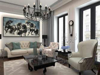 Неоклассика в интерьере: Царственная обстановка в обрамлении новейшей техники (340+Фото)