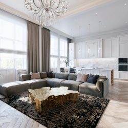 Неоклассика в интерьере: Царственная обстановка в обрамлении новейшей техники (340+Фото)