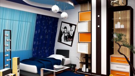 Стильные обои в детскую комнату для мальчиков. Даем ребенку возможность самовыразиться + 200 ФОТО