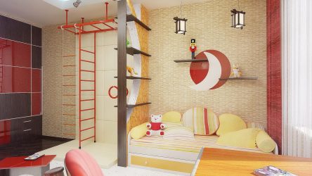 Стильные обои в детскую комнату для мальчиков. Даем ребенку возможность самовыразиться + 200 ФОТО