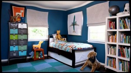 Стильные обои в детскую комнату для мальчиков. Даем ребенку возможность самовыразиться + 200 ФОТО