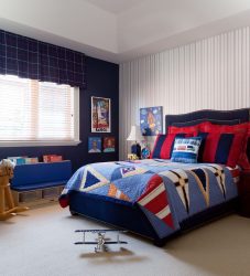 Стильные обои в детскую комнату для мальчиков. Даем ребенку возможность самовыразиться + 200 ФОТО
