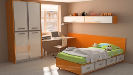 Стильные обои в детскую комнату для мальчиков. Даем ребенку возможность самовыразиться + 200 ФОТО