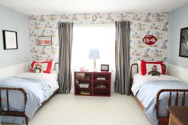 Стильные обои в детскую комнату для мальчиков. Даем ребенку возможность самовыразиться + 200 ФОТО