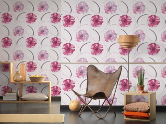 Обои сиреневого цвета в дизайне гостиной, спальни и других комнатах. Удачные комбинации и сочетания (90+ Фото)