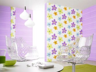 Обои сиреневого цвета в дизайне гостиной, спальни и других комнатах. Удачные комбинации и сочетания (90+ Фото)