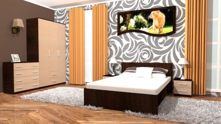 Сочетание Обоев в спальне: 240+ Фото Красивых Комбинаций интерьеров