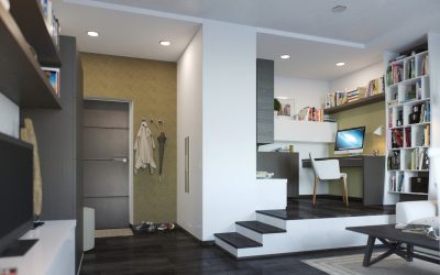 230+ Фото Идей интерьеров 1-й (однокомнатной) Квартиры в 40 кв.м. Простой и стильный современный дизайн