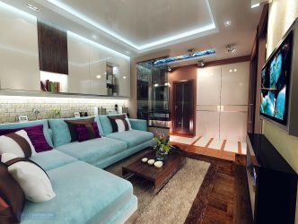 230+ Фото Идей интерьеров 1-й (однокомнатной) Квартиры в 40 кв.м. Простой и стильный современный дизайн