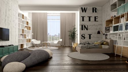 Паркет в интерьере: Как использовать? Как выбрать? 305+ (Фото) эффектных дизайнов (художественный, елочкой, модульный)