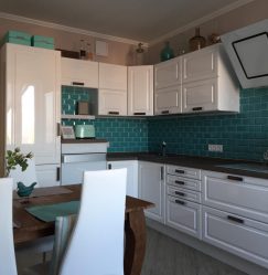 Кабанчик в интерьере: Особенности и способы укладки (кухонный фартук, пол, ванная, стены). В чем секрет популярности? (120+Фото)