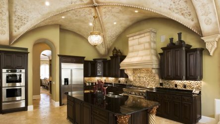 Дизайн потолка на кухне (натяжной, пластиковый, из гипсокартона). Какой лучше сделать + 180 ФОТО