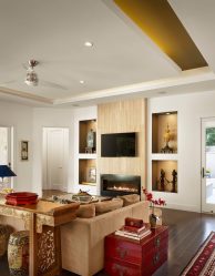 Потолок в комнате (натяжной, пластиковый, из гипсокартона, штукатурка). Беспроигрышные варианты дизайна + 310 ФОТО