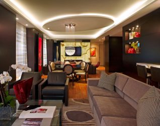 Потолок в комнате (натяжной, пластиковый, из гипсокартона, штукатурка). Беспроигрышные варианты дизайна + 310 ФОТО