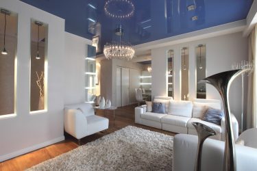 Потолок в комнате (натяжной, пластиковый, из гипсокартона, штукатурка). Беспроигрышные варианты дизайна + 310 ФОТО