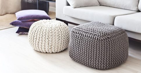 Пуфики для разных комнат как оригинальный предмет интерьера – варианты, советы, 235+ (Фото). Роскошное и практичное дополнение