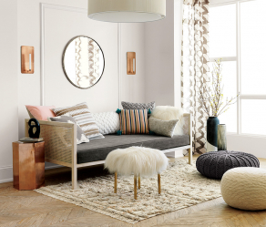 Пуфики для разных комнат как оригинальный предмет интерьера – варианты, советы, 235+ (Фото). Роскошное и практичное дополнение