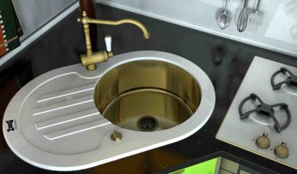 Каменные раковины — Красивое дополнение кухни. 175+(Фото) круглых, квадратных и угловых. Выбираем вместе с нами